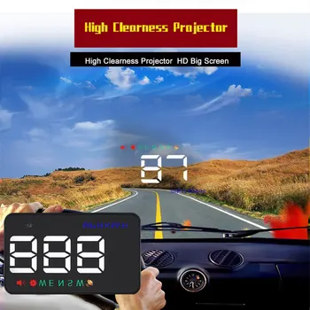 Universal Auto Hud Head Up Display Digital, Vitezometru GPS Depășirii Alarma Auto Parbriz Proiector Adaptor Bricheta