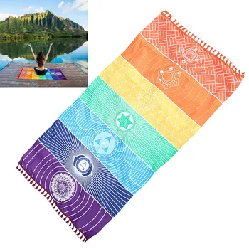 Hot Rainbow Beach Mat Mandala Pătură Agățat De Perete Tapiserie Dungă Prosop Yoga Moale, Confortabil Și Frumos Dropshipping #30