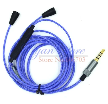 Înlocuire cablu Audio Cablu de sârmă cu telecomandă și microfon pentru sennheiser IE8 IE80 IE8I IE80I CĂȘTI