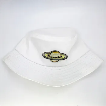 Planeta Broderie de Bumbac Pălărie Găleată Pălărie Pescar Călătorie în aer liber la Soare Cap Pălării pentru Bărbați și Femei 262