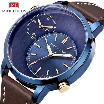 Moda MINIFOCUS Barbati Ceas de Lux de Brand de Înaltă Calitate din Piele Afaceri Cuarț Ceas pentru Bărbați Impermeabil Ceas Relogios Masculino