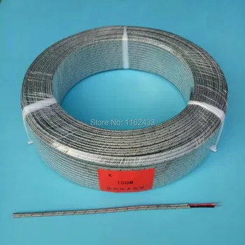 FTARE02 100m de 1,5 mm K termocuplu cablu de compensare cablu pentru senzor de temperatura