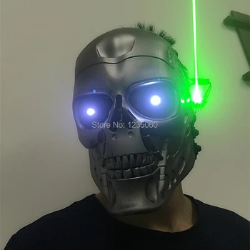 Laser verde de lumină măști de dans laser costume DJ bar de halloween masca bara de cosplay petrecere ochelari cu led-uri de lumină de bal poartă