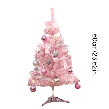 Artificial de Crăciun, Ornamente de Crăciun Copac Roz Flocking Copac Pachet Petrecere de Familie Copac Ușor de Asamblat Interior arbol de navidad