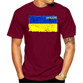 Design unic s-Tricouri de Vara Barbati Hip Hop Street Extinde Bărbați Pavilion ucrainean T-Shirt În Stil Grunge Ucraina Pentru Camasi