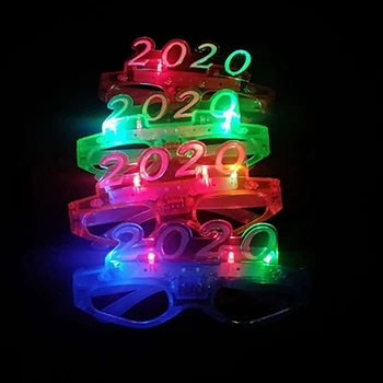 20buc/lot Partid cu Led-uri de Lumină de Crăciun, de Anul Nou Numere 2020 4 LED-uri de Lumină Pahare Stralucitoare Obloane Petrecere Ochelari Strălucesc În Întuneric