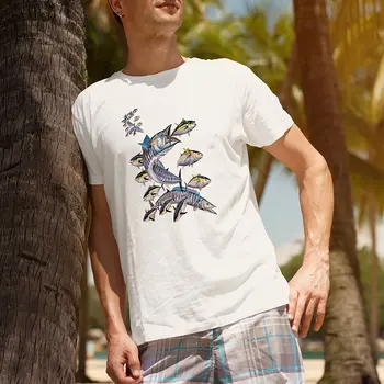 2019 Moda Bumbac Tricou De Moda Pestii Mananca Pesti Fishings Marine T-Shirt