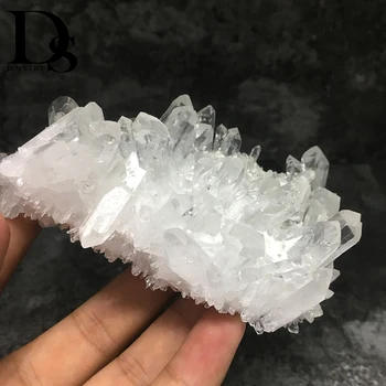 DS 300-350g Clar Naturale Cristal de Cuarț Cluster Nunatak Specimen Alb Cristal Druzy Geode Piatră de Vindecare Decor Acasă