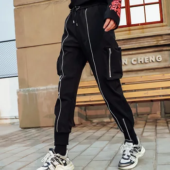 Valul de brand casual, pantaloni harem de sex feminin 2019 toamna coreean femei salopeta neagra vrac buzunare mari pantaloni pentru femei