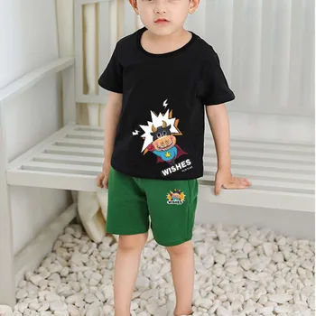Bumbac T-shirt Seturi pentru Copii cu mânecă Scurtă Băieți Și Fete, Copii pantaloni Scurți din Două piese pentru Copii t-shirt Suit Îmbrăcăminte