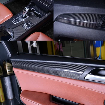 Accesorii auto, Car styling 6x Reale Fibra de Carbon Schimbătorului de Viteze Full Frame Cover Decor Ornamental Pentru BMW X3 F25 11-14