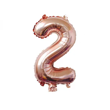 32/40inch de Aur a Crescut Numărul Baloane Folie Mari Cifre din Baloane cu Heliu Nunta, Aniversare, Petrecere de Aniversare Decor Consumabile