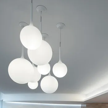 Modern Castor pandantiv lumina sufragerie, dormitor, balcon scari design creativ șase diametru minge de sticlă singură lampă de pandantiv