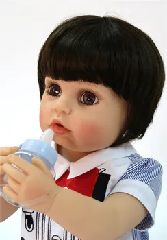 Baby Dolls 55cm Silicon Renăscut copii Papusa de Desene animate drăguț cadou Copil Realist băiat Boneca Renăscut Papusa Pentru Fete Jucării de silicon cadou