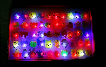 10buc/lot de Copii de Desene animate LED Intermitent Lumina Stralucitoare Inele Electronice de Crăciun Distracție de Halloween Jucarii si Cadouri pentru Copii