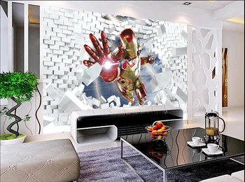 Personalizate 3D, picturi murale,efecte 3 d de perete spart robot papel de parede,canapea camera de zi TV de perete dormitor pentru copii wallpaper
