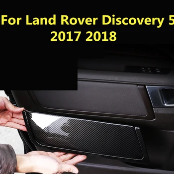 Fibra de Carbon tapiterie Usa panou interior panou de ușă autocolante decorare pian negru Pentru Land Rover Discovery 5 2017 2018