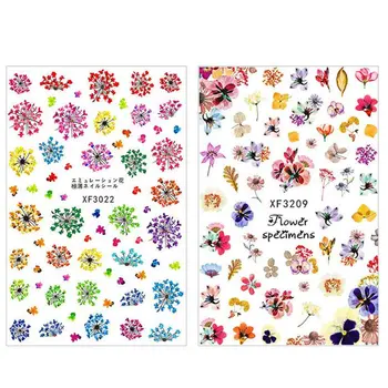 14 Stiluri de Flori Frumoase Rășină Mucegai Art Umpluturi de Material Floral Farmec UV Cadru Umplutură Unghii Bijuterii Rășină Face