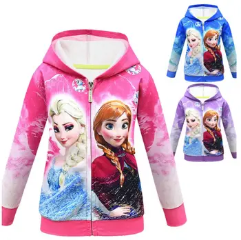 Disney Fete Haina Elsa Anna Tricou Pentru Fete De Imprimare Copil Haine Toddler Girls Îmbrăcăminte Exterioară Imbracaminte Copii