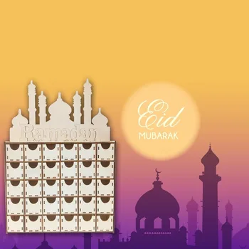 2021 Ramadan Din Lemn Advent Calendar Eid Mubarak Calendar Numărătoarea Inversă Meserii Islamic Festival Ramadan Decor