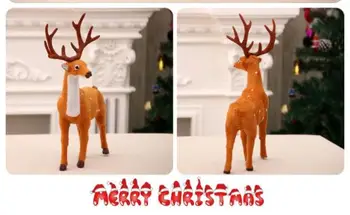 Crăciun Cerb Sika Ornamente De Simulare Petrecere De Anul Nou Decoratiuni De Masă Reni De Pluș Jucărie Nouă