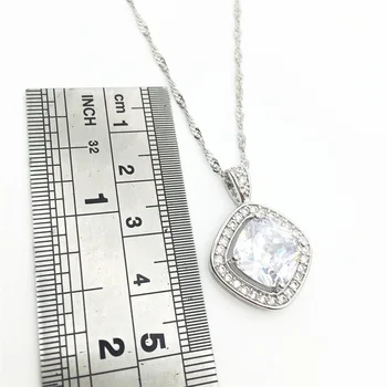 Fermecător Argint 925 Clar Set de Bijuterii Cercei/Pandantiv/Colier Lanț/Inel Pentru Femei Bijuterii Gratuit de transport maritim