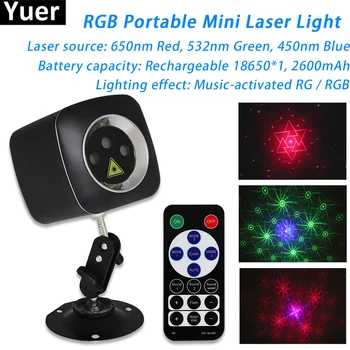 10buc/Lot RGB 10W LED Portabil cu Laser de Lumină LED-uri Laser Etapă Proiector DJ Lumina Atmosferă de Familie Bar Club Control de la Distanță lumini