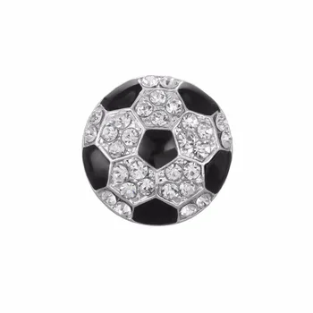 Transport gratuit 21mm minge de fotbal stras butonul pentru DIY Invitație fata Accesoriu de par 50PCS/lot(BTN-5441)