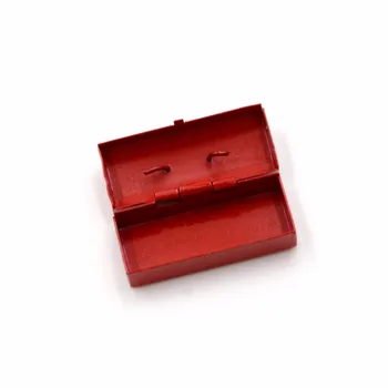 1:12 Casă De Păpuși În Miniatură Mini Instrument De Metal Box Mini Cutie Pentru Cadou Pentru Copii Rosu/Albastru