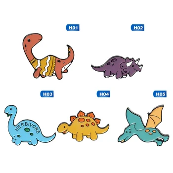 Dinosaur Park Email Ace Personalizate Aventura Broșe Sac De Haine Pin Rever ia Insigna De Animale Sălbatice Bijuterii Cadouri Pentru Copii Buni Prieteni