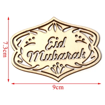 10buc/set de Activități de Cadouri Cu Corzi Eid Mubarak Musulman Decor Acasă Ramadan Decor Pandantiv din Lemn Gol Ornament Meserii