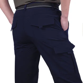 Bărbați îmbrăcăminte pantaloni de Culoare Solidă pentru bărbați iute Uscat Subțire Multi-buzunar de Pantaloni de Marfă Lung în aer liber Pantaloni pantaloni barbati streetwear 2020