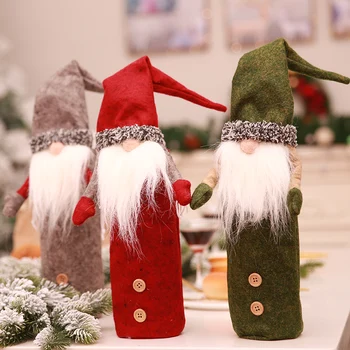3 stiluri de Crăciun acasă Petrecere Decoratiuni de masă de Desene animate minunat de Sticlă cu Capac de Haine Decoratiuni 20% off