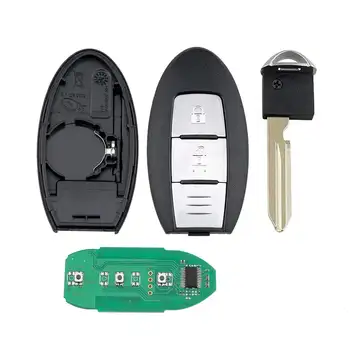 2 Buton Cheie de Mașină de la Distanță Smart Key Fob Caz J458 Pentru NISSAN Qashqai, X-Trail 433MHZ 46 Cip PI970 Baterie