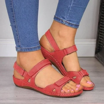 Femei PU Piele Plat Sandale de Vara, sandale de Plajă Călătorie Pantofi Casual NYZ Magazin
