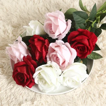 Flori artificiale ieftine de nunta flori decorative de perete fals buchet de trandafiri vaze pentru acasă decorare accesorii setarea de Masă