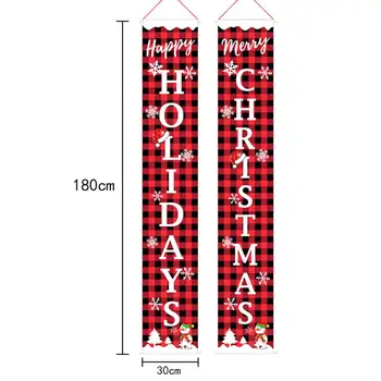DishyKooker Crăciun Fericit Pridvor Semn Cuplet Agățat Bannere pentru Casa de Vacanta de Interior Decor în aer liber