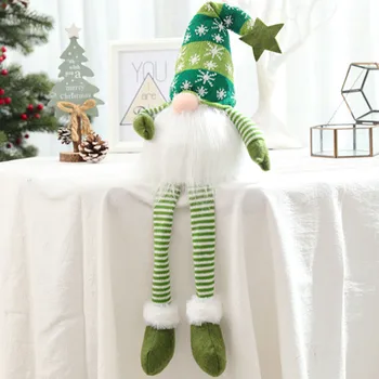 Gnome crăciun fără Chip de Păpușă Luminos Timer Poartă Pălărie Tricotate cu picioare Lungi Papusa de Anul Nou 2021 Cadou de Crăciun Pentru Copii