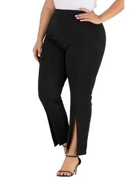 COCOEPPS L-4XL 2020 Primăvară Plus size Split Creion Pantaloni Femei Casual de Vara Office Pantaloni de Mari Dimensiuni Doamnă Înaltă Wiast Munca Pant