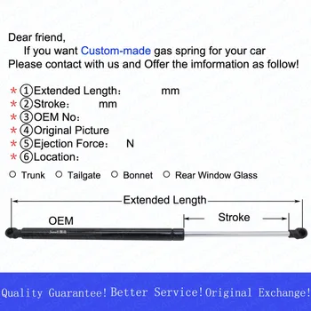 2 buc Auto spate parbriz Geam ochelari de Gaze Bare de Primăvară Propunerii de Ridicare Suport Amortizor pentru RENAULT SCENIC II MPV 2003-2016 363mm