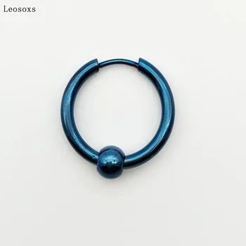 Leosoxs 1 bucata Europene și Americane tendință cercei din oțel inoxidabil cercei cerc simplu de titan oțel rotund sârmă