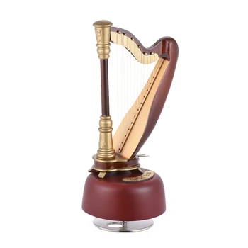 Clasice de Vânt de Până la Harpa Muzica Cutie cu Rotirea Muzicale de Bază Instrument Replică Miniaturală Artware Cadou