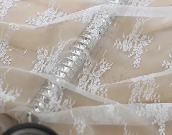2 Curte DIY manual de moda moale de tifon haine accesorii dantela tesatura 150CM elastic perdea de dantelă rochie de mireasa Material diy