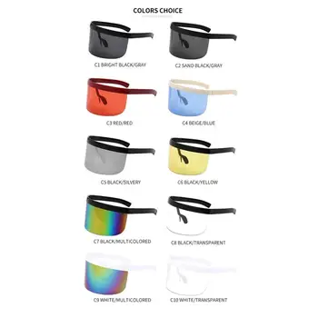 Protecție solară Anti-peeping ochelari de Soare Supradimensionați Scut Stil Bărbați Femei Windproof O Mare de Lentile de Ochelari de Soare