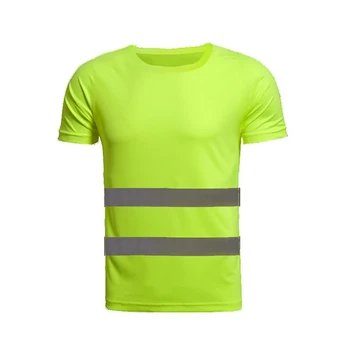 Reflectorizante de Siguranță T-Shirt cu Maneci Scurte Vizibilitate Mare Teuri Topuri de Siguranță Echipament de Fitness-Ul de Construcție Femei Barbati\'s Sport