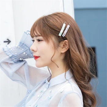 1 BUC 2019 Noua Moda coreeană Stil Elegant Creative Acetat de Geometrie Clip de Păr Dulci Femei Breton de Păr Accesorii Cadouri