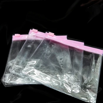 11*10*3 cm Roz cu fermoar sac de cosmetice din PVC Clar machiaj rezistent la apa punga Cadou pungă de plastic. 200piece\mulțime transport Gratuit