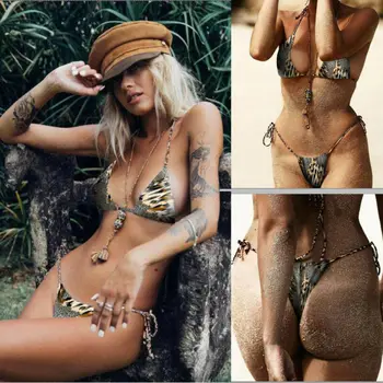 2020 Femei Sexy cu talie Joasă Bikini de costume de Baie Costume de baie Femei cu Push-up Tanga Brazilian Biquini Bikini Set Costum de Baie face baie
