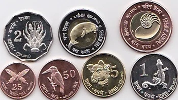 7pcs Insulele Andaman și Nicobar din monede de originale în monedă Nu a circulat anul 2011