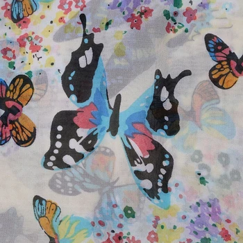2020 Noua Moda De Vara Femei Șifon Eșarfă Butterfly Beach Hijab Șaluri Și Împachetări De Sex Feminin Foulard Echarpe Designer Bandană